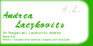 andrea laczkovits business card